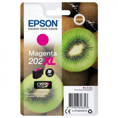 Tinteiro Expression Premium XP6000 Nº202XL Magenta , Epson , EPST02H34010 , 8715946646343